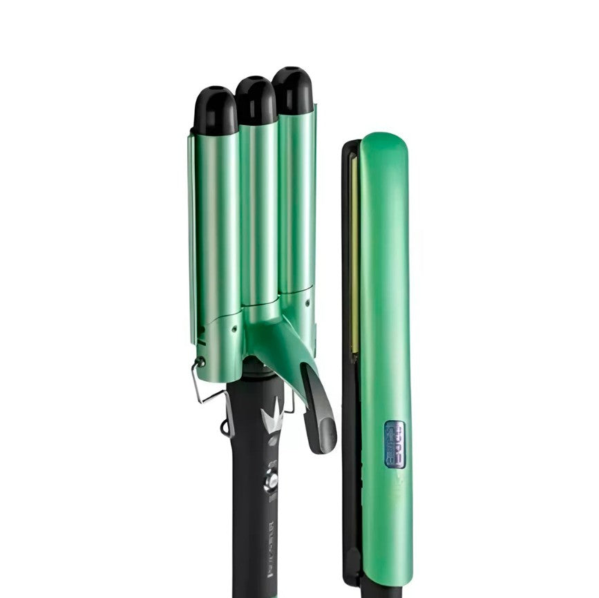 🌟 Combo Plancha Alisadora + Pinza Sirena 3 Tubos 🌟